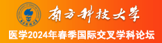 黄片视频污污南方科技大学医学2024年春季国际交叉学科论坛